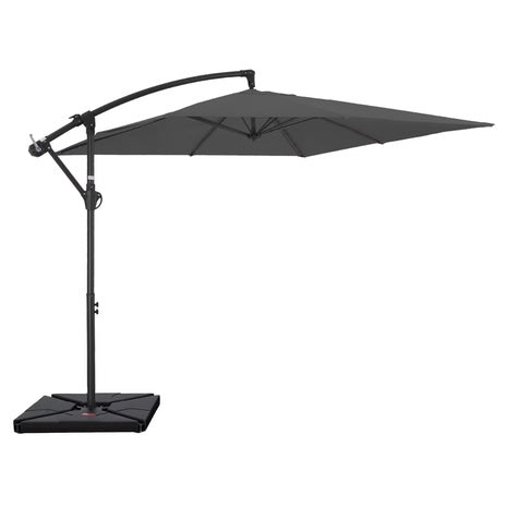 Fundaze 8' X 8' Hanging Cantilever Patio Umbrella With Crank & Tilt