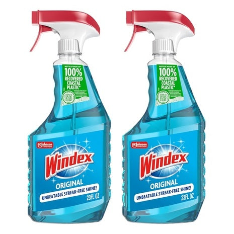 2 Bottles Windex Glass and Window Cleaner Sprays