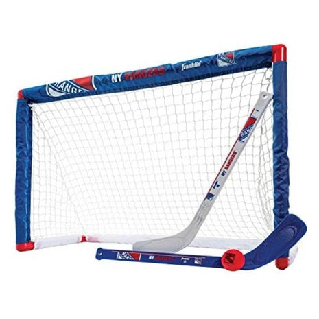 Franklin Sports NHL New York Rangers Mini Hockey Set