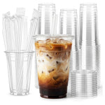 100 20oz Plastic Cups with Lids and Straws