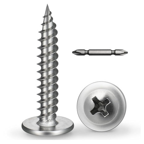 85-Piece 8 X 1 Stainless Steel 410 Wood & Metal Screws (0.5 Lb)