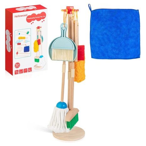 8 Piece Kids Broom, Mop Duster, And Dustpan Set