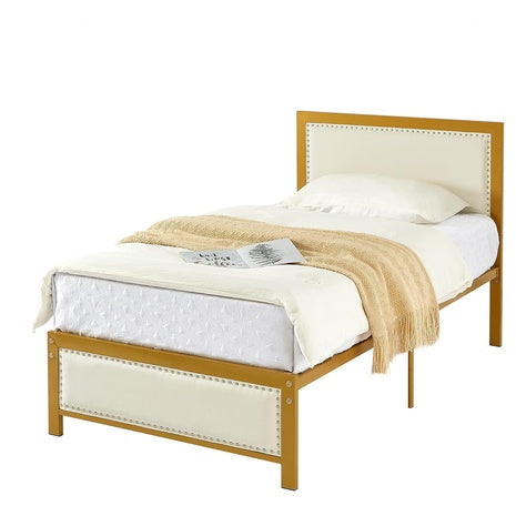 Upholstered Twin Size Platform Bed Frame