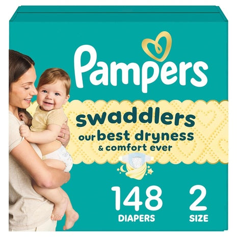 148 Size 2 Pampers Swaddlers Diapers