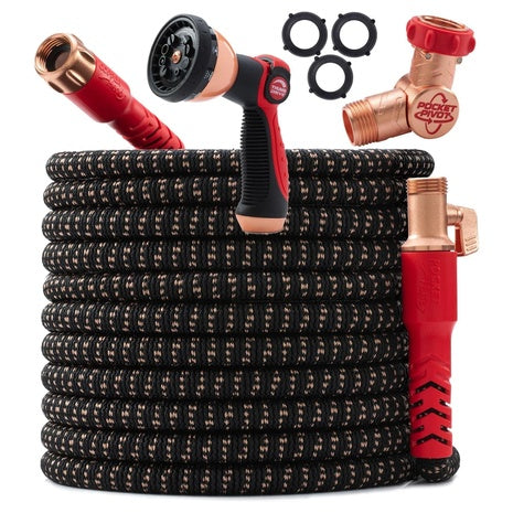150-Ft Pocket Hose Copper Head Expandable Garden Hose