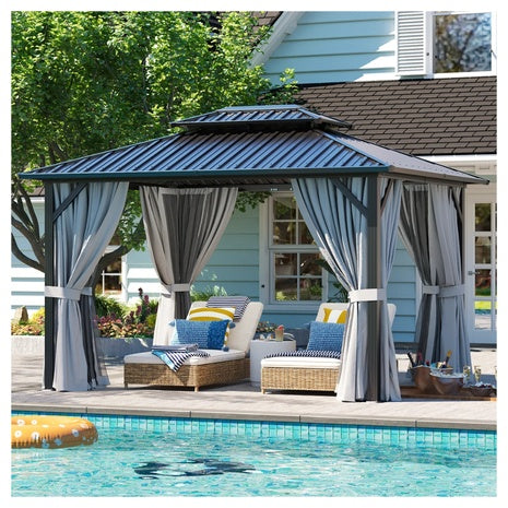 10ft X 12ft JolyDale Hardtop Gazebo With Aluminum Frame
