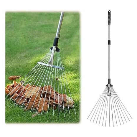 Telescopic Garden Adjustable Metal Leaf Rake Tools