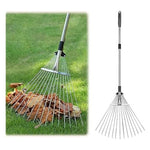 Telescopic Garden Adjustable Metal Leaf Rake Tools