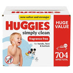 704 Huggies Simply Clean Fragrance-Free Baby Wipes