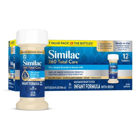 12-Pack Similac 360 Total Care Infant Formula (OU-D)