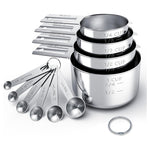 10-Piece Stainless Steel Measuring Cups & Spoons Set