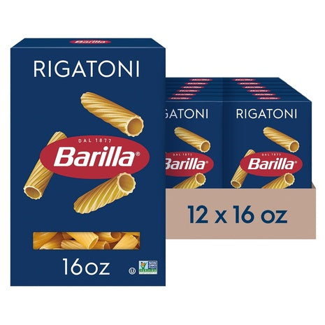 12 Boxes of Barilla Rigatoni Pasta