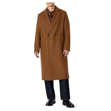 Amazon Essentials Men Double Breasted Longline Topcoat