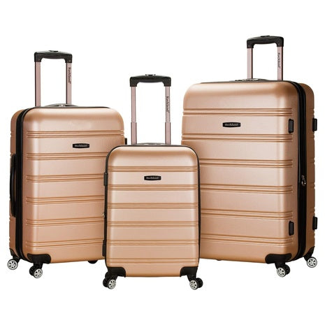 3 Piece Rockland Hardside Expandable Spinner Wheel Luggage