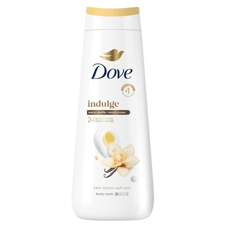 3 Bottles Dove Indulge Warm Vanilla & Sweet Cream Body Wash