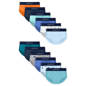 12 Hanes Toddler Boys Briefs (2 Colors)