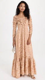 Shopbop byTiMo Vestido de jacquard con volantes