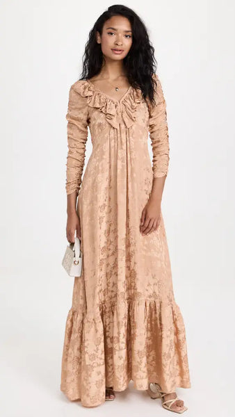 Shopbop byTiMo Vestido de jacquard con volantes