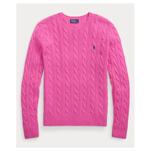 Polo Ralph Lauren Women's Cable Wool Cashmere Crew Neck Sweater