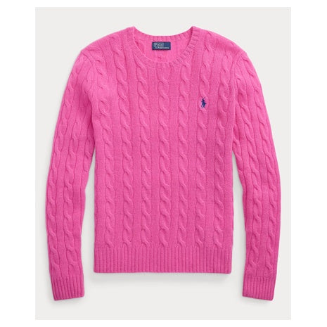 Polo Ralph Lauren Women's Cable Wool Cashmere Crew Neck Sweater