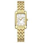 Women's White Gold Stainless Steel Watch With Adjustable Band Tool