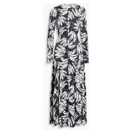 Printed Satin Maxi Dress