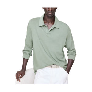 Cotton Jersey Long-Sleeve Polo