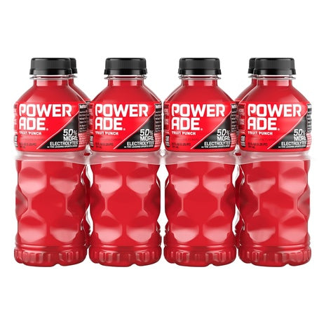 8 Bottles Powerade Fruit Punch Sports Drink