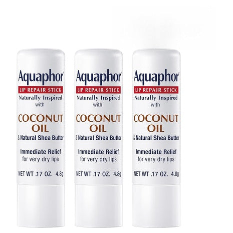 3 Aquaphor Naturally Inspired Lip Repair Sticks with Coconut Oil & Shea Butter