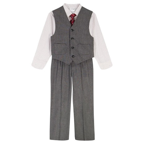 4-Piece Calvin Klein Formal Dress Up Suit Vest Set