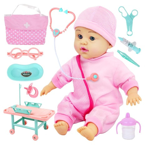 12″ Talking Baby Doll With Doctor Kit