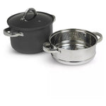 4-Qt Sedona Kitchen Hard Anodized Aluminum Multi Cooker with Glass Lid & Steam Tray