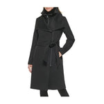 Karl Lagerfeld Paris Women's Faux Fur Trim Wool-Blend Coat