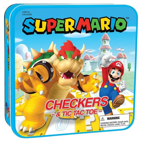 Super Mario Checkers & Tic-Tac-Toe Collector's Game Set