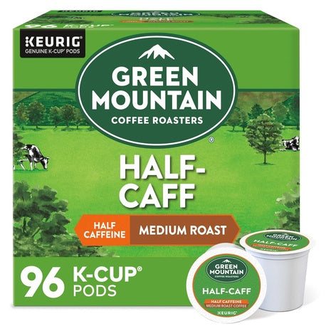 96 Green Mountain Half-Caff Medium Roast K-Cup Coffee Pods