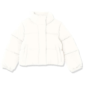 Girl's Cropped Full-Zip Puffer Jacket