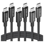 3-Pack 60W USB-C Fast Charging Cables