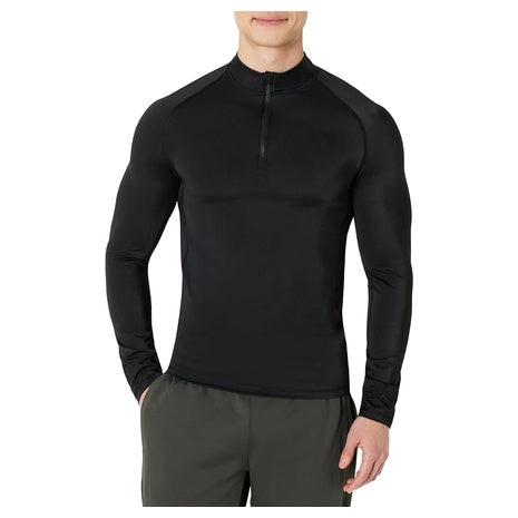 Amazon Essentials Men's Quarter Zip Rash Guard Shirt
