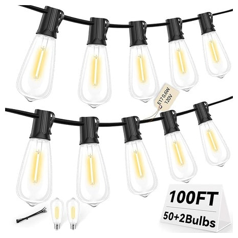 100FT LED Outdoor String Lights