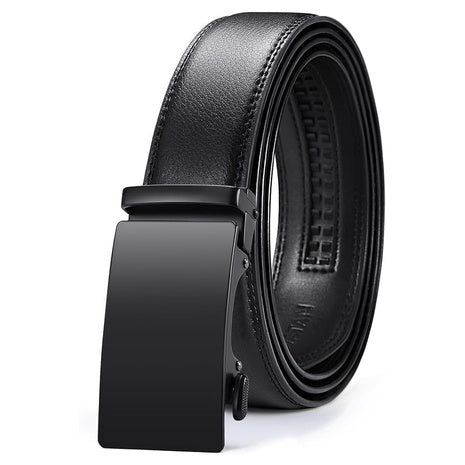 Vatan Men's Leather Ratchet Belt W/ Adjustable Buckle (32" To 38")