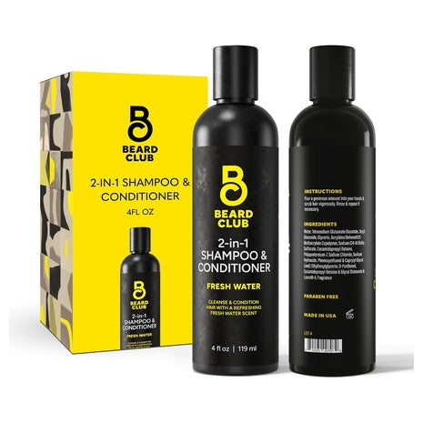 The Beard Club Men's 2-in-1 Shampoo And Conditioner Set (Fresh Water)