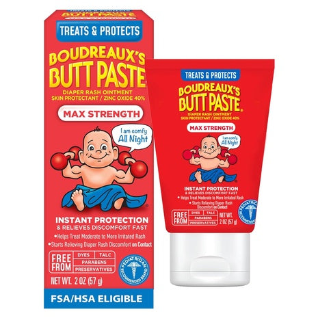 Boudreaux’s Butt Paste Max Strength Diaper Rash Cream (2oz)