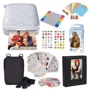 HP Sprocket Luna Pearl 2x3 Instant Photo Printer Starter Bundle