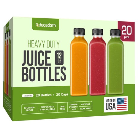 12 Or 20 Juice Bottles With Caps