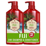 2 Old Spice Fiji 2-in-1 Shampoo & Conditioner Bottles (21.9oz)