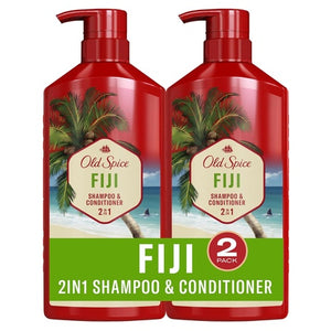 Old Spice Men's 2-in-1 Fiji Shampoo and Conditioner Set