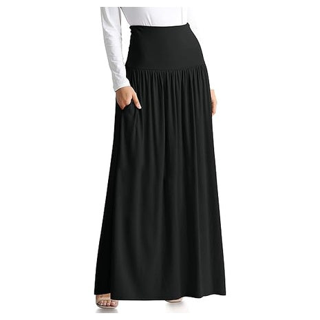 Stretchy High Waisted Maxi Skirt (Many Colors!)