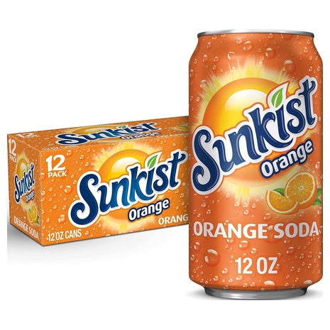 12 Cans Sunkist Orange Soda