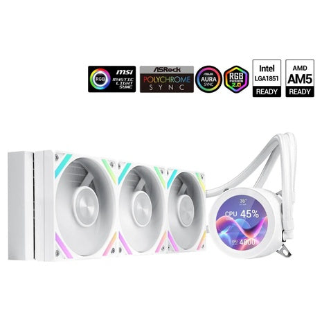 SAMA Q70 360MM Water AIO CPU Liquid Cooler With 2.8" LCD Display