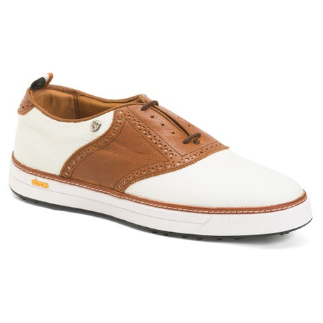 Allen Edmonds Men's Leather Waterproof Straits Saddle Golf Shoes